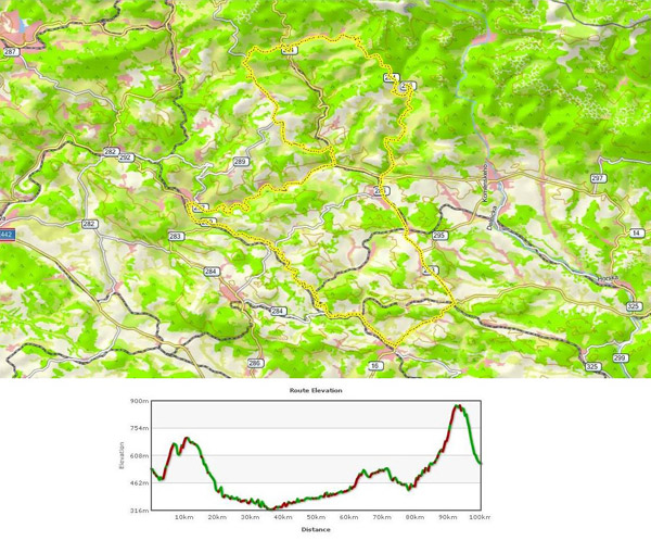 fietsroute kaart